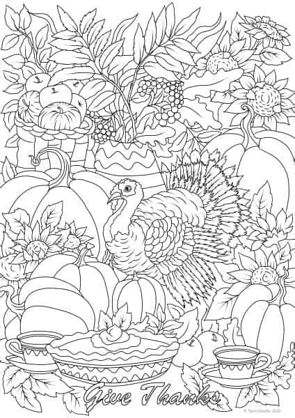 Kids coloring pages are fun, but they also help kids develop many important skills. Holidays - Thanksgiving - Favoreads Coloring Club