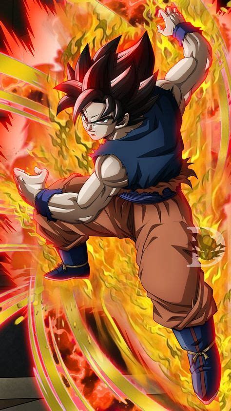 SSB Goku (Mastered Kaioken) Dokkan Wallpaper by davidmaxsteinbach | Dragon ball, Dragon ball ...