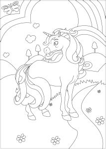 Coloriage tete de licorne portrait dans les nuages. Coloriage de Licornes - Coloriages pour enfants