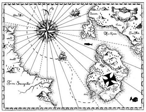 Francis drake was the first englishman, who traveled around the world as both pirate and privateer. Treasure Map Coloring Page at GetDrawings | Free download