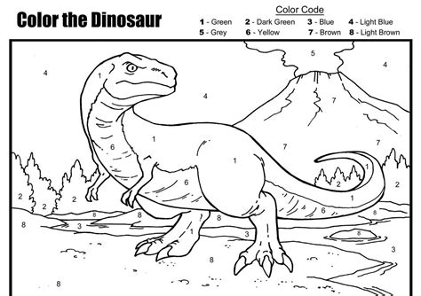 Online printable coloring sheets though can be speedily delivered at the reception desk. color by number | Dinosaur coloring, Dinosaur coloring ...