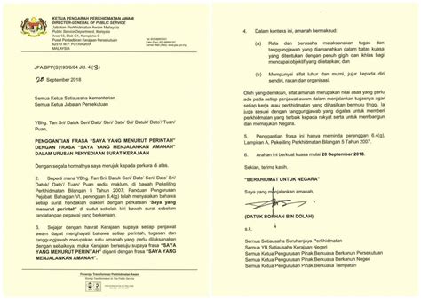 Dalam pada itu sesi town hall dengan tema way forward. Penggantian Frasa ' Saya Yang Menurut Perintah' kepada ...