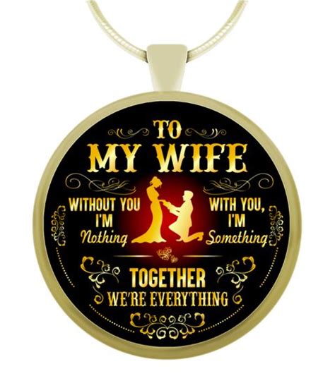 Looking for a new idea? Special Gift For My Wife Necklace With Gold Colors | Funny ...