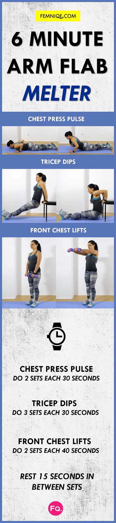 Arm Flab Workout: 6 Minute Workout To Get Rid Of Flabby ...
