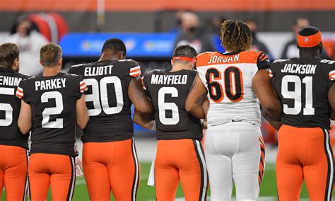 The definitive betting guide to the super bowl lv national a. NFL: All Browns-Bengals Players Stand Together for ...