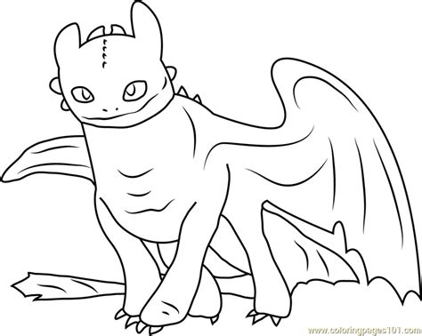 Play the movies and have a very colorful toothless day. Toothless Coloring Page for Kids - Free How to Train Your ...