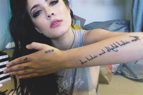 #halsey #halsey tattoo #finger tattoo #hfk #hfk tour #girls with tattoos #tattoos #my queen. Literally All Of Halsey's Tattoos And Their Meanings - PopBuzz