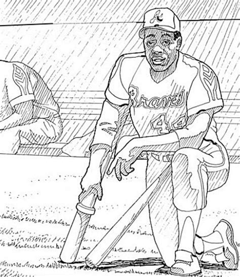 Baseball is the all american sport, and everyone loves baseball young and old. Hank Aaron American Baseball Hall Fame Kids Coloring Pages ...