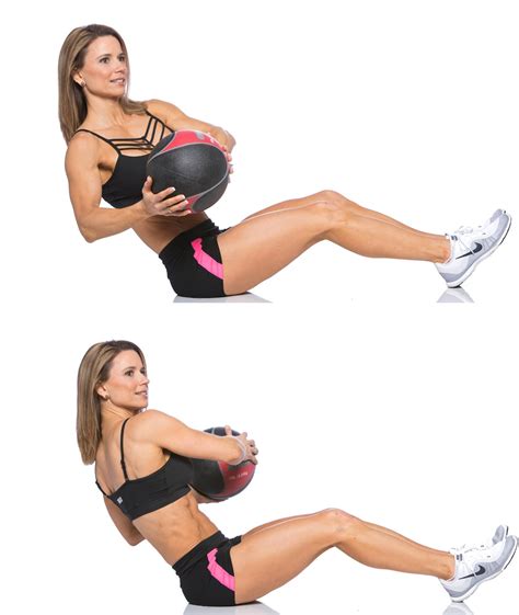 Russian twists are a core body exercise that strengthens all parts of your abdominals, including your obliques, for a toned waistline and a stronger back. Russian Twist : How To Do A Russian Twist Get Healthy U ...