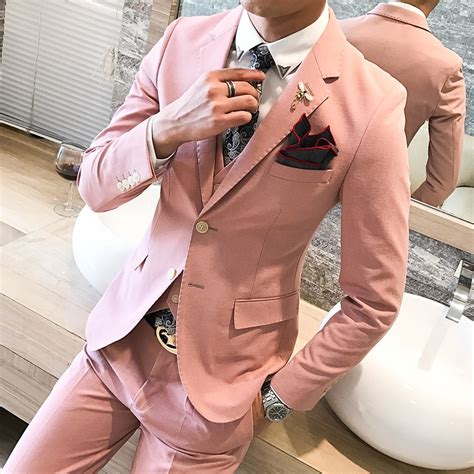 We've got a wide selection of fabrics and. Party Dress For Mens Pink Tuxedo Shiny Pink Prom Suits ...