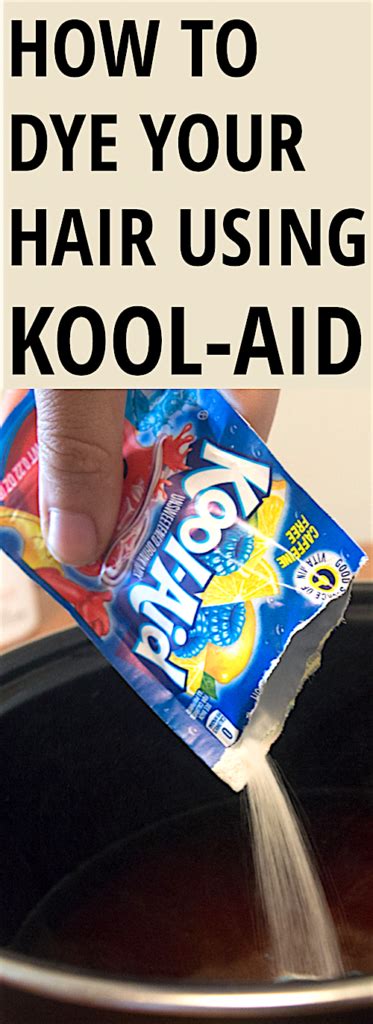 Put your hair into a high bun (higher the better to avoid bumping against anything in your house!) Kool-Aid Hair Dye | Recipe | Crafts | Kool aid hair dye ...