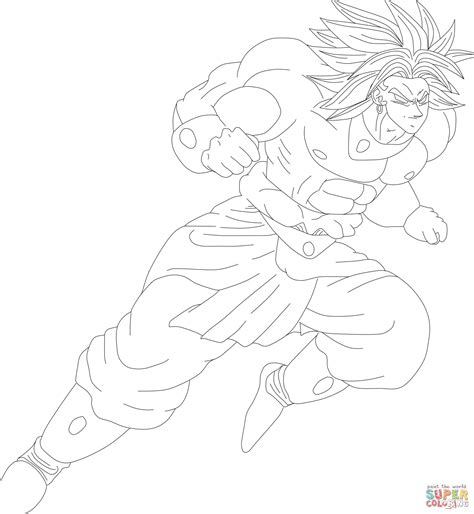 Do you ever hear about dragon ball z? Broly from Mugen coloring page | Free Printable Coloring Pages