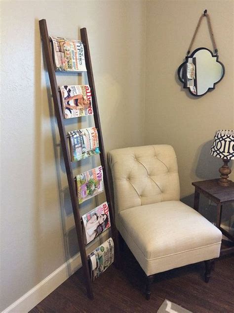 Although it is terrific compared to some other models, you will have to repaint it every two months or. Wooden Magazine Ladder Rack | Ladder rack, Wooden ladder ...