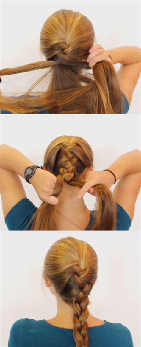 Double frenching is your next step here. How to French Braid Your Own Hair | French braid hairstyles, Braided hairstyles, Hair styles