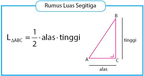 Rumus luas segitiga adalah l = ½ × a × t. Rumus Luas Segitiga Abc Trigonometri - Edukasi.Lif.co.id