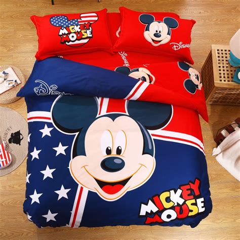 Mickey and minnie mouse king queen adults cartoon bedding set 4 pcs cotton bed sheet t4 grey linens doona duvet cover and 2 pillowcase. Mickey Mouse Baby Bedding Sets Bedding And Comforters ...