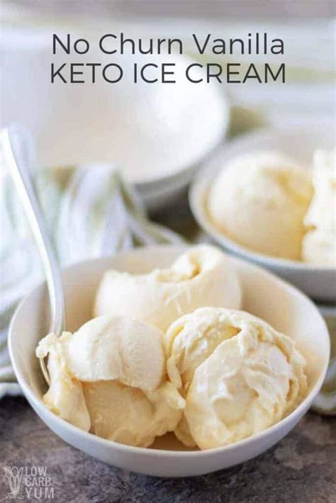 This action prevents the ice crystals from forming while it freezes. Vanilla Keto Ice Cream Recipe Using No Churn Method | Low Carb Yum