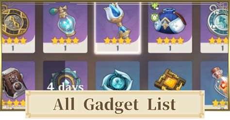 Build unique units and use them to fend off waves of enemies. Gadget List - How To Get | Genshin Impact - GameWith