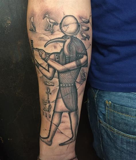 They linked him with their god hermes, and like hermes, he was considered to be the. Thoth god black and grey tattoo/forearm | Egyptian tattoo, Egypt tattoo, Egyptian symbol tattoo