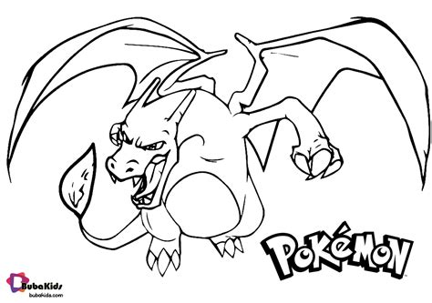 You can use our amazing online tool to color and edit the following mega charizard x coloring pages. Pokemon mega charizard coloring page - BubaKids.com