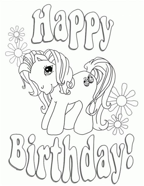 Maybe you would like to learn more about one of these? Happy Birthday My Little Pony coloring page free for kids ...