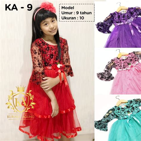 Aneka model baju ulang tahun anak terbaru. Baju Anak Perempuan 2- 12 tahun Gaun Anak Perempuan Dress ...