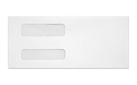 Download the print ready template of your choice. #10 Double Window Envelopes, 24lb. Bright White, Top ...