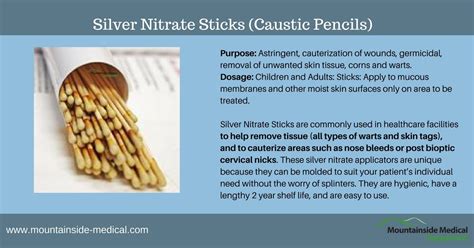 Bagan jv, sanchis jm, milian ma, et al. Silver nitrate sticks are a firm wooden stick that contain ...