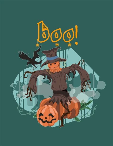 Make the pumpkins with knuckle prints. Boo! : Scarecrow In Pumpkin Patch - Perfect Halloween ...