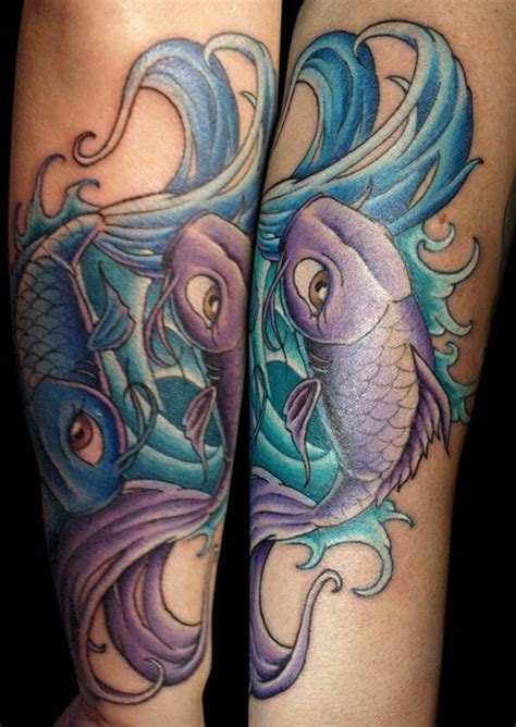 Greek mythology says that the fish are really two black dolphins sent by poseidon to save eros and aphrodite from the sea monster typhon. Fish tattoo - symbolism and origin | Feet tattoos, Pisces ...