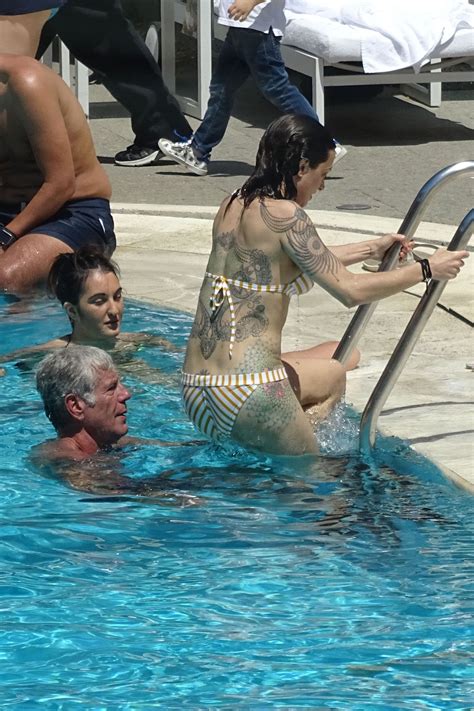 @anthonybourdain on the star ferry to. ASIA ARGENTO in Bikini and Anthony Bourdain at a Pool in ...