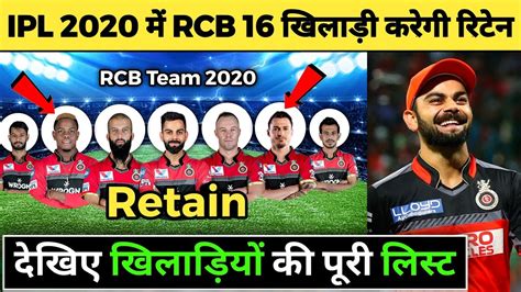 Ipl 2021 rcb players list. IPL 2020 - Royal Challengers Bangalore (RCB) Team All ...