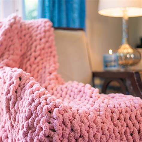 This large cable knitted old rose blanket will bring coziness to your home. Large Chunky Knit Blanket - Dusty Pink - Royal Sparrow Designs