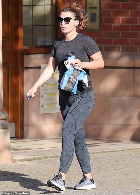 Coleen rooney in a black leggings goes shopping in manchester 09/16/2020. Coleen Rooney steps out in form-fitting workout gear as ...