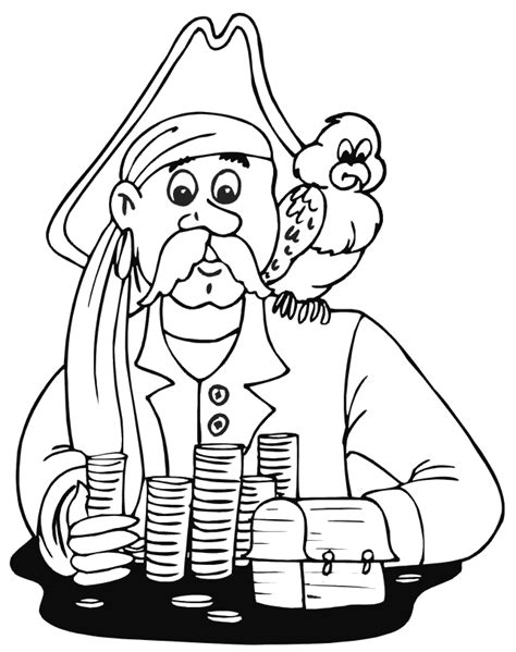 After your kid colors in this pirate hat, you can also have them practice fine motor skills and cut it out with scissors! Parrot Coloring Pages - Coloring Home