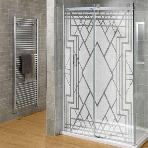 Artwork for etched glass shower doors is coordinated with each client and their interior designer to ensure that you end up with a truly custom bathroom. Amazon.com - DIY Etched Glass Shower Door Set - Art Deco ...