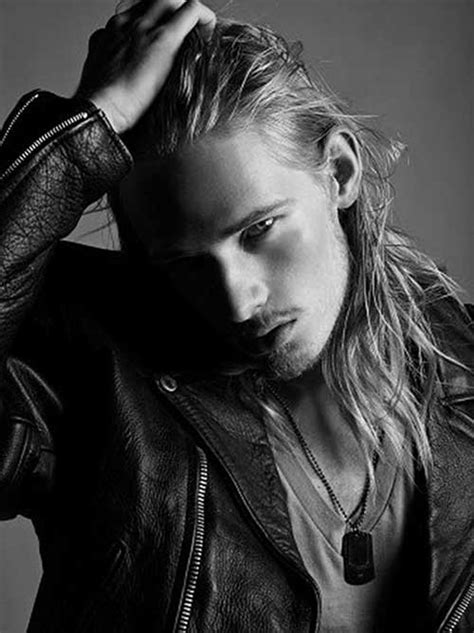 Foto of stylish hairstyles for platinum blonde hair men. Guys with Long Blonde Hair | The Best Mens Hairstyles ...