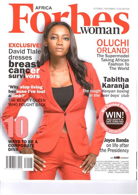 Oluchi Orlandi Graces the Cover of Forbes Woman Africa Magazine's October/November 2014 Issue ...