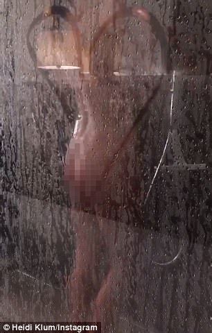 Busty amateur showering in latex and high heels !! Heidi Klum strips down for naked shower video on Instagram ...