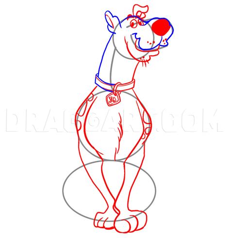 Using the oval draw a curve. How To Draw Scooby Doo, Step by Step, Drawing Guide, by ...