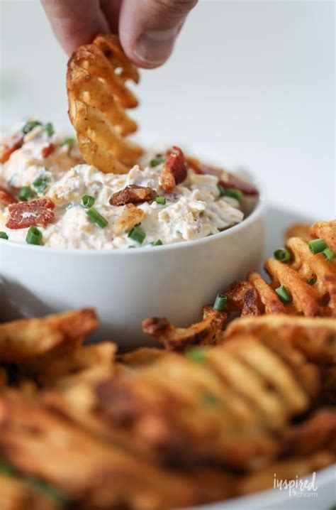 Once you get on the waffled potato bandwagon, you will never get off. This Loaded Potato Dip served with waffle fries make a delicious and easy appetizer recipe. # ...