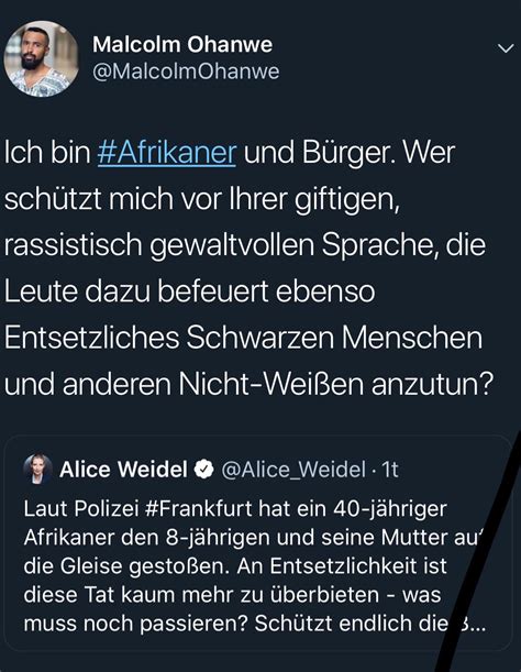 Übersetzen sie ihre texte mit promt. Deutsch Afrikaner wirft Alice Weidel vor mit ihrer Sprache ...