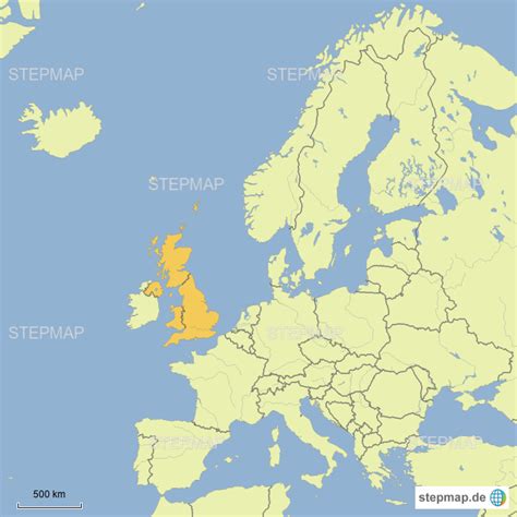 Grossbritannien gehört geografisch nach europa. StepMap - Europa_Großbritannien - Landkarte für Deutschland