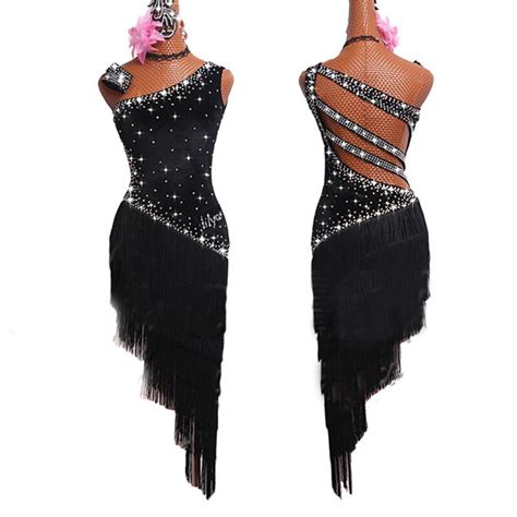 Robe de danse avec les stars. Robe de danse latine pour femmes avec des strass ...