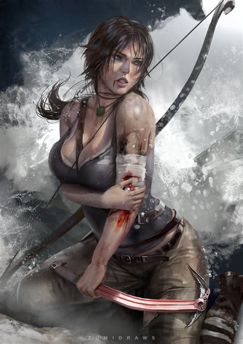 Challenge pack 1, lara croft gol: Lara Croft by Zumi Draws | Fantasy Art Village