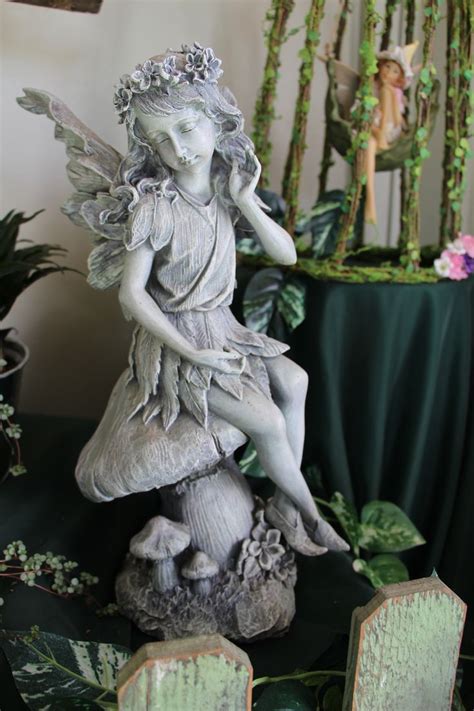 Large fairy garden statues in varied shapes, sizes, colors, materials, texture, and other aspects to fit your. Large fairy statue! | Fairy statues, Indoor fairy gardens ...