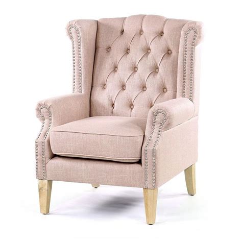 Wingback chairs kitchen & dining room chairs : Royale Wingback Arm Chair Dusty Pink | Black Mango ...