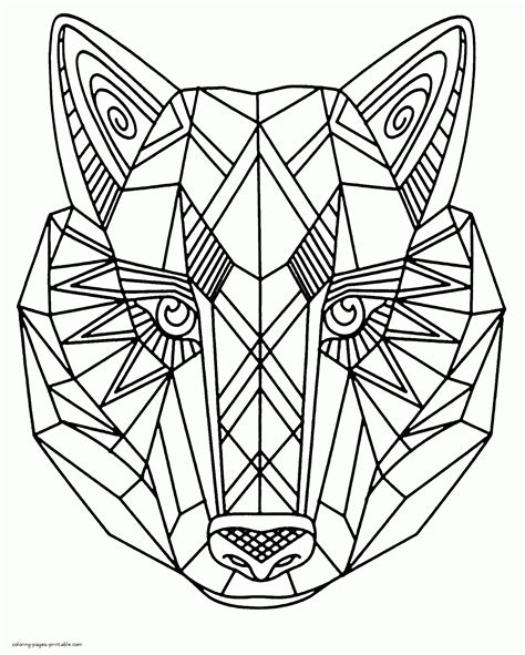 These colouring pages provide a lot of detail to colour, making them suitable for older children and adult. Zentangle Animal Face Coloring For Adults || COLORING-PAGES-PRINTABLE.COM