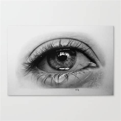 Realistic crying eye by dejanajeremic on deviantart. crying eye drawing 2 Canvas Print by hgart | Society6