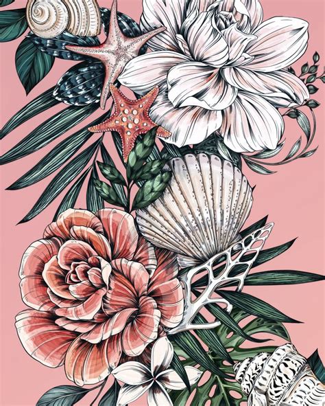 Maybe you would like to learn more about one of these? Floral beach pattern illustration by Maggie Enterrios ...